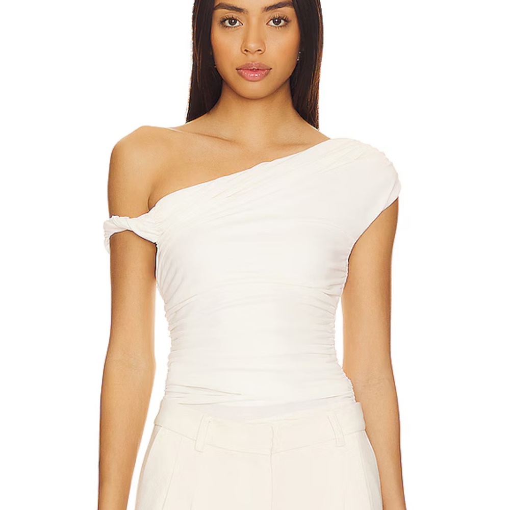 Chic Off-Shoulder White Blouse by Misha
